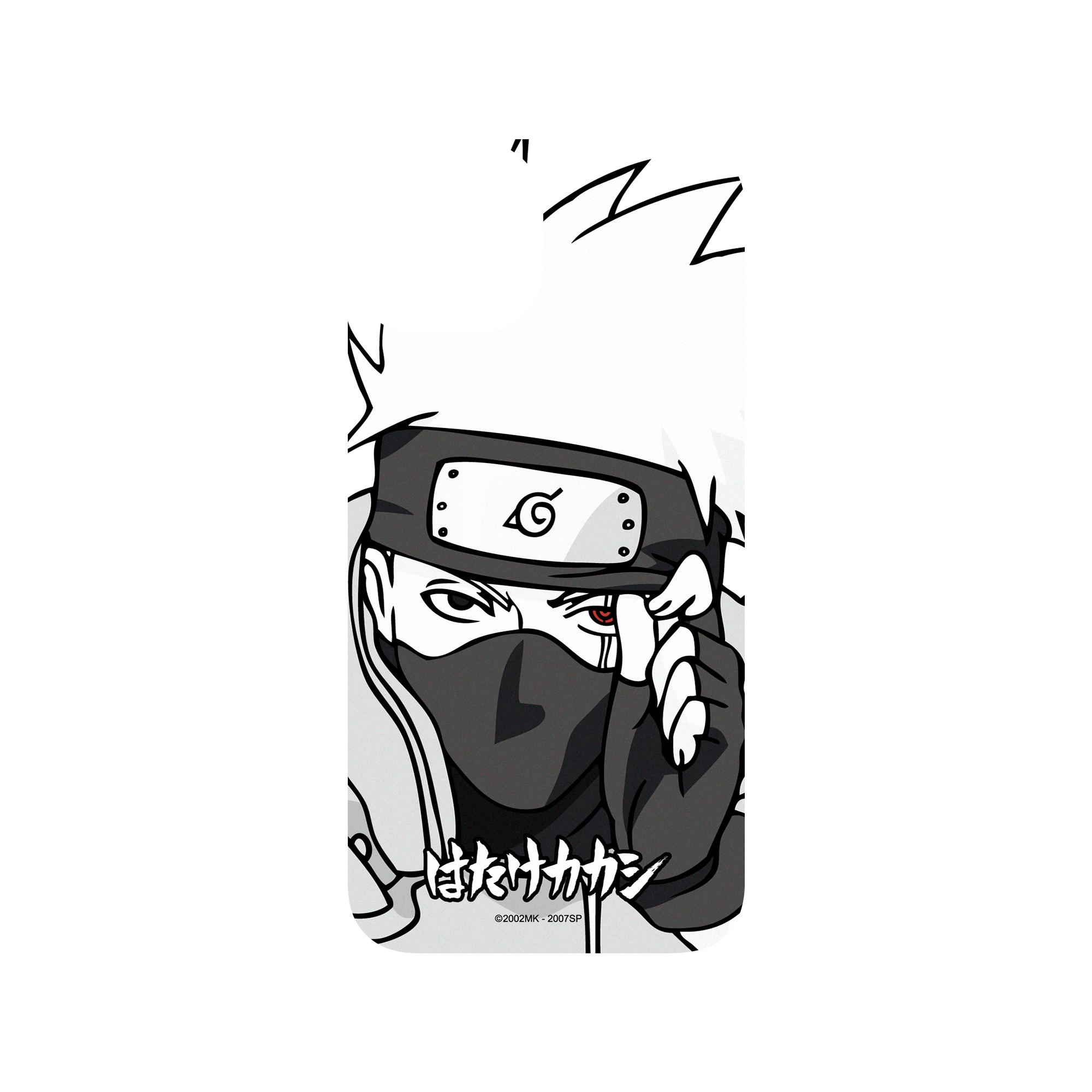 Naruto Shippuden Kakashi noir et blanc Coque RHINOSHIELD Clear