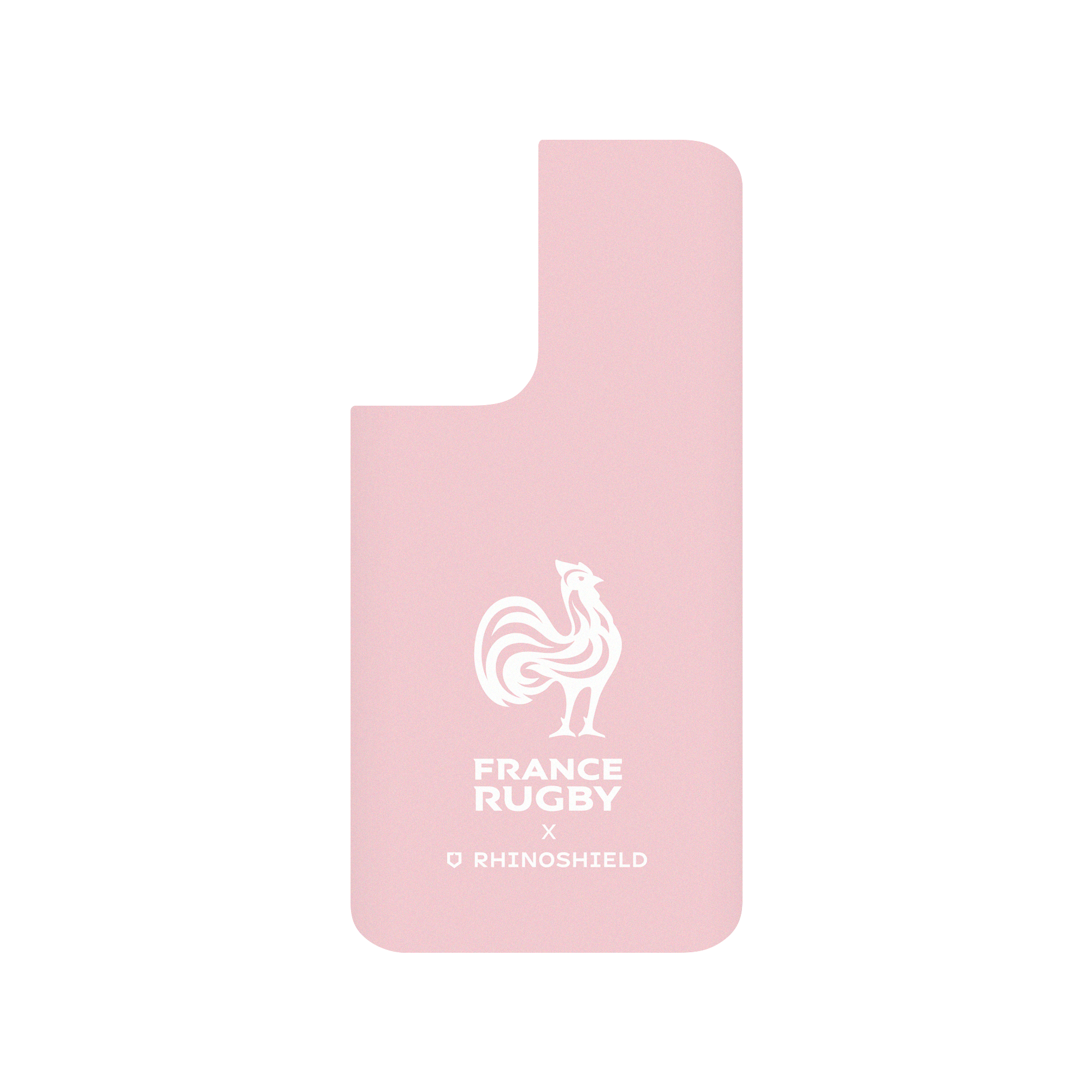 France Rugby [Coq blanc sur fond rose] - Coque RhinoShield SolidSuit p –  RHINOSHIELD France