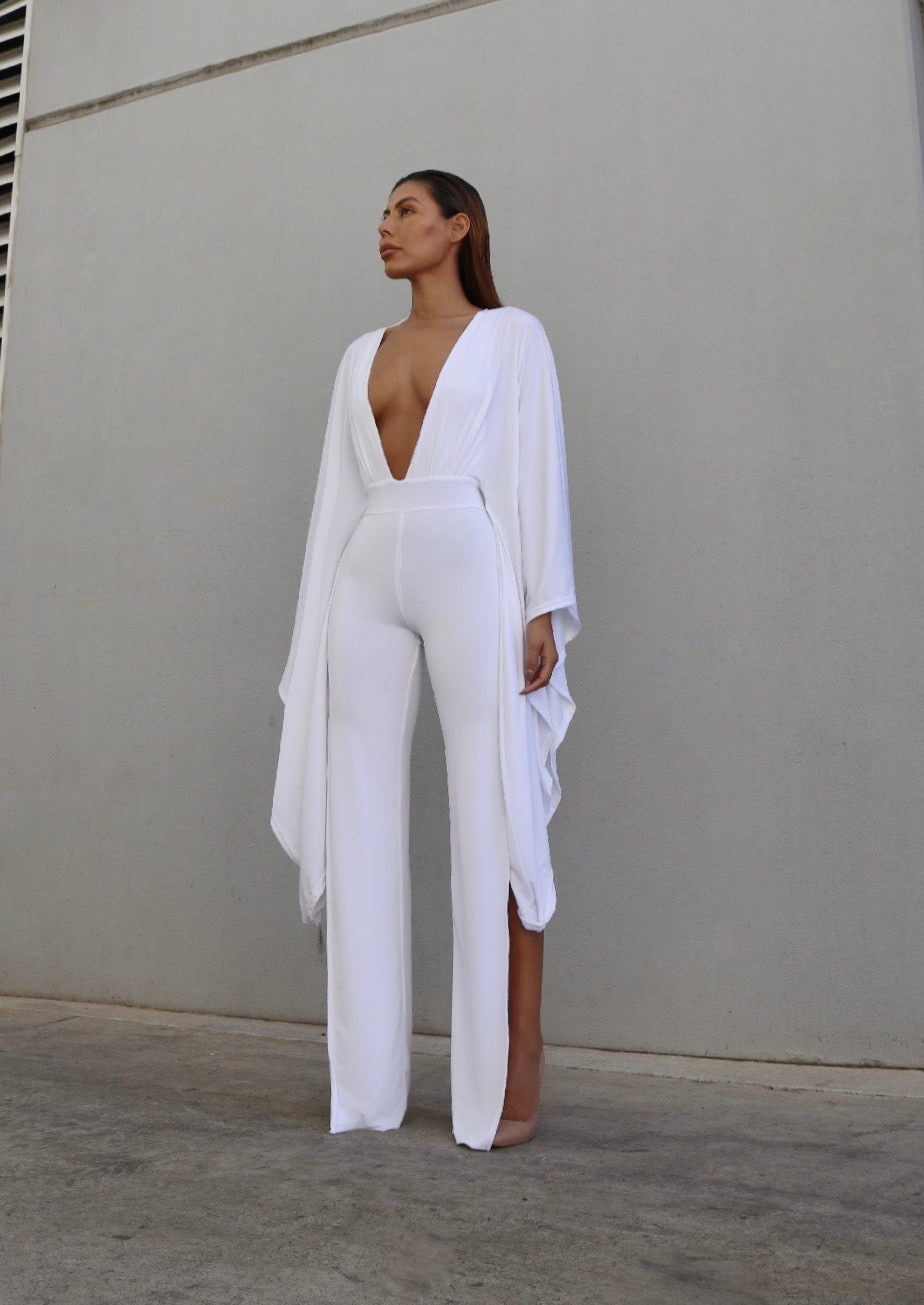 white kimono jumpsuit