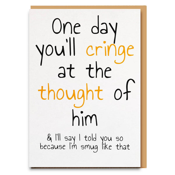 Funny break up card – Cheeky Zebra