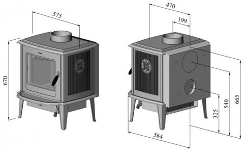 Morso 7110 Dimensions