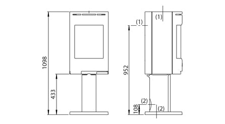 Jotul F136 - Dimensions