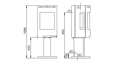 Jotul F137 - Dimensions