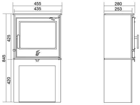 ACR Malvern Log Store Dimensions - Stove Supermarket