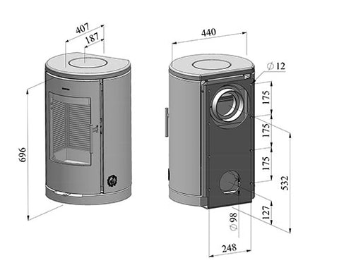 Morso 7970 Dimensions