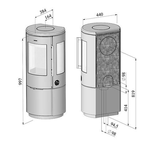 Morso 7442 Dimensions