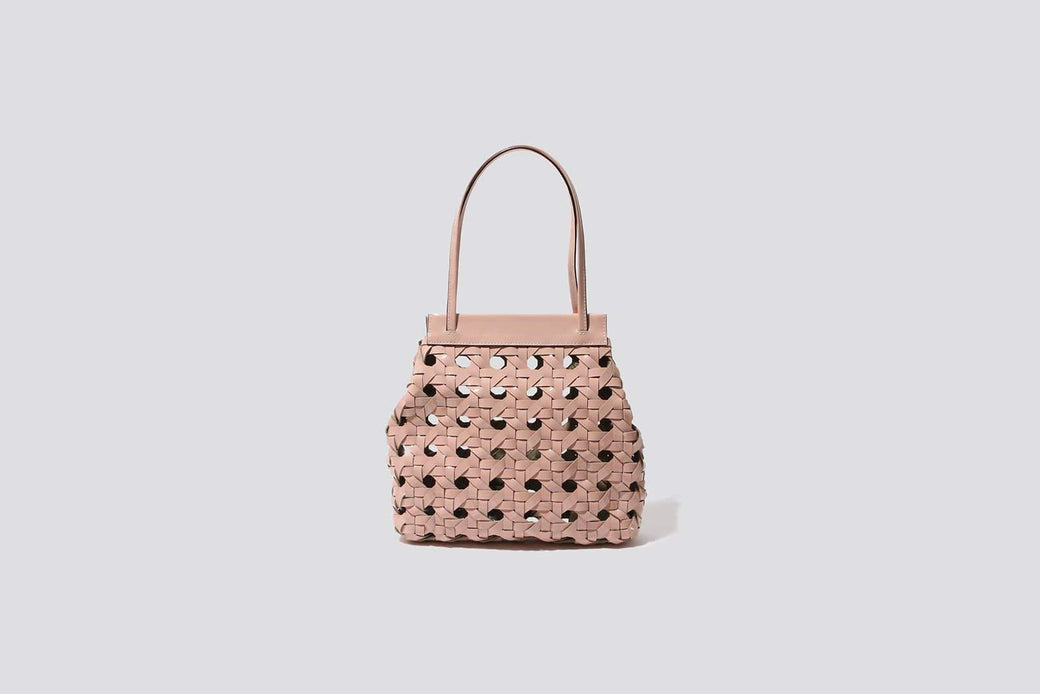 woven leather purse