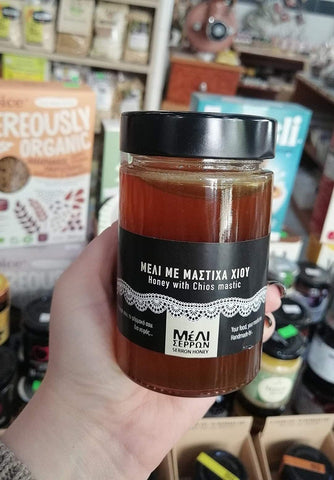 Raw Greek Honey with PDO Chios Mastic ( Mastiha )