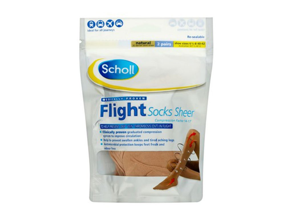 Flight Socks Sheer 2 Pairs SZ 6-8 / 40-42 – Scholl Centre