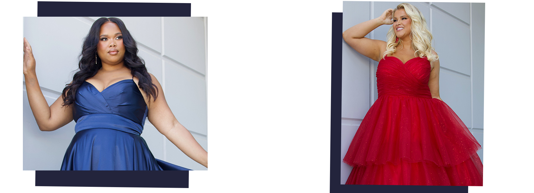 Sydney's Closet Plus Size Collection of Blue and Red Prom and Evening Dresses