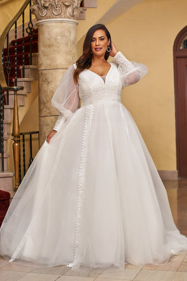 Stunning Plus Size Ball Gown Wedding Dresses