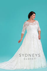 sc5216 ivory wedding gown plus size