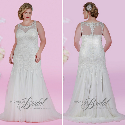 sexy fitted plus size wedding gown