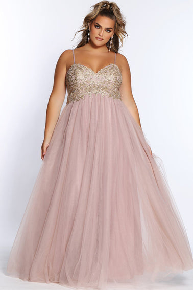 Gold Plus Size Prom Dresses  Gold Formal Evening Gowns – Sydney's Closet