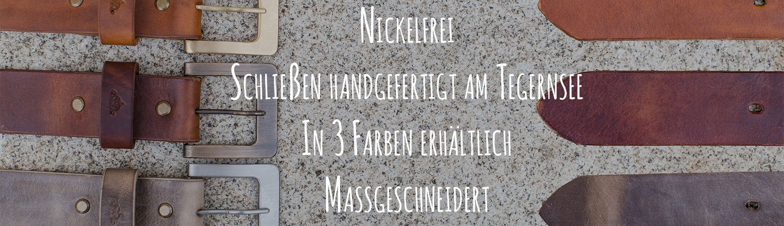 Handgemachte Ledergürtel mit Metallschließe – frei von Nickel