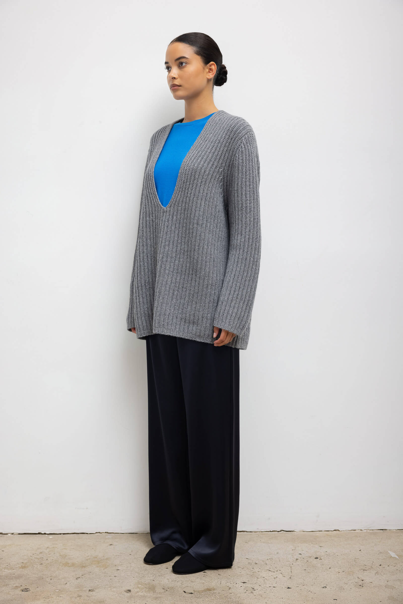 Leset Emma Wool-cashmere Sweater In Grey Melange
