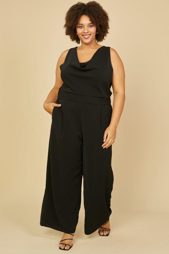 Striped Jumpsuit  Halter top with cowl neck jumper – Nuichan