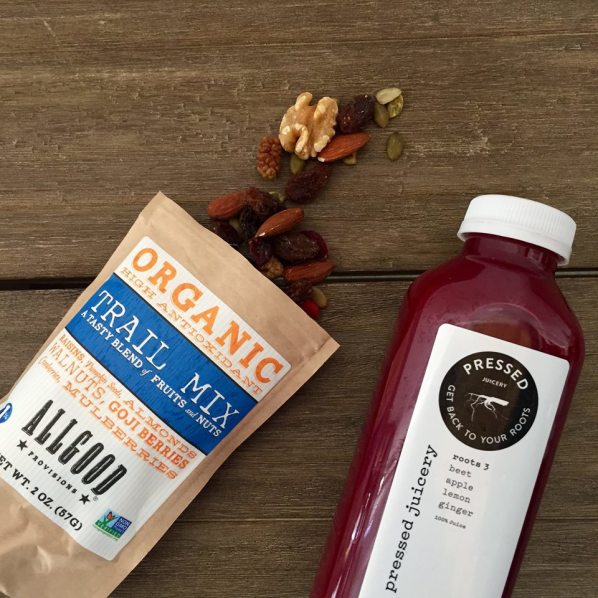 pressed juicery with trail mix