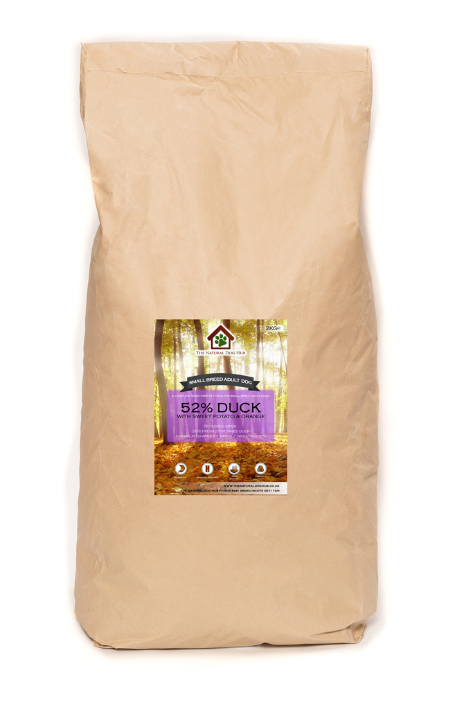 Grain Free SMALL BREED Duck, Sweet Potato & Orange Complete Dog Food – The Natural Dog Hub