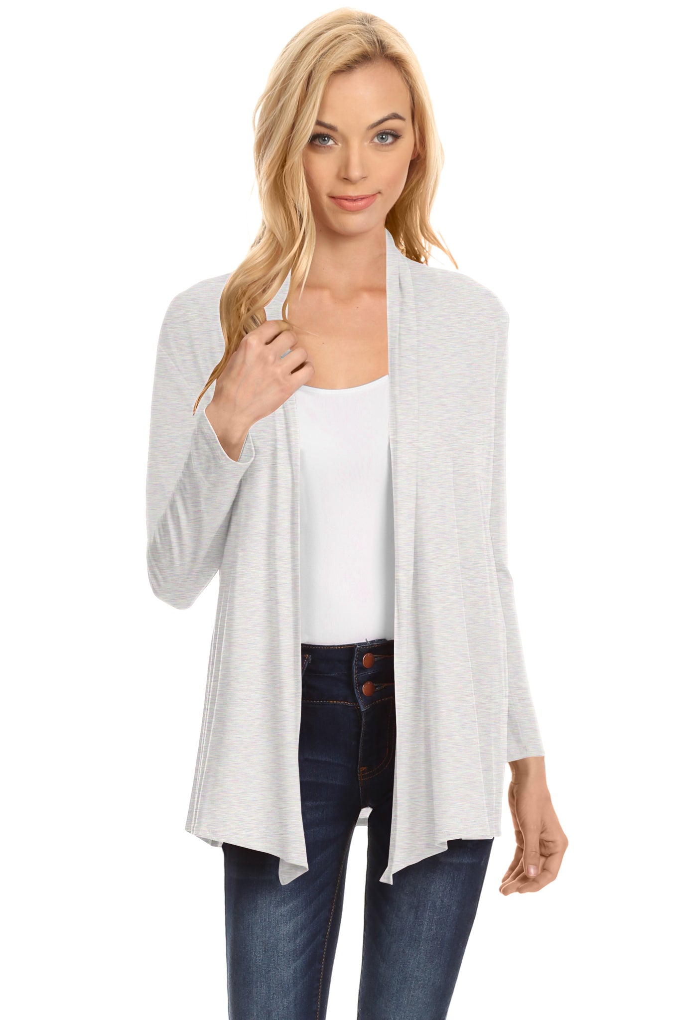 Womens Open Drape Cardigan Reg and Plus Size Cardigan Sweater Long Sle ...