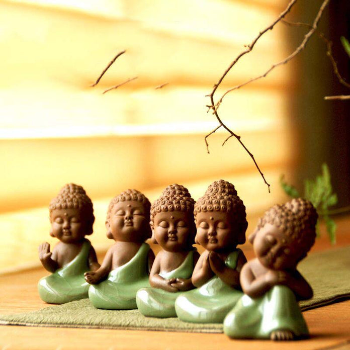 Little Buddha Meditating Figurines