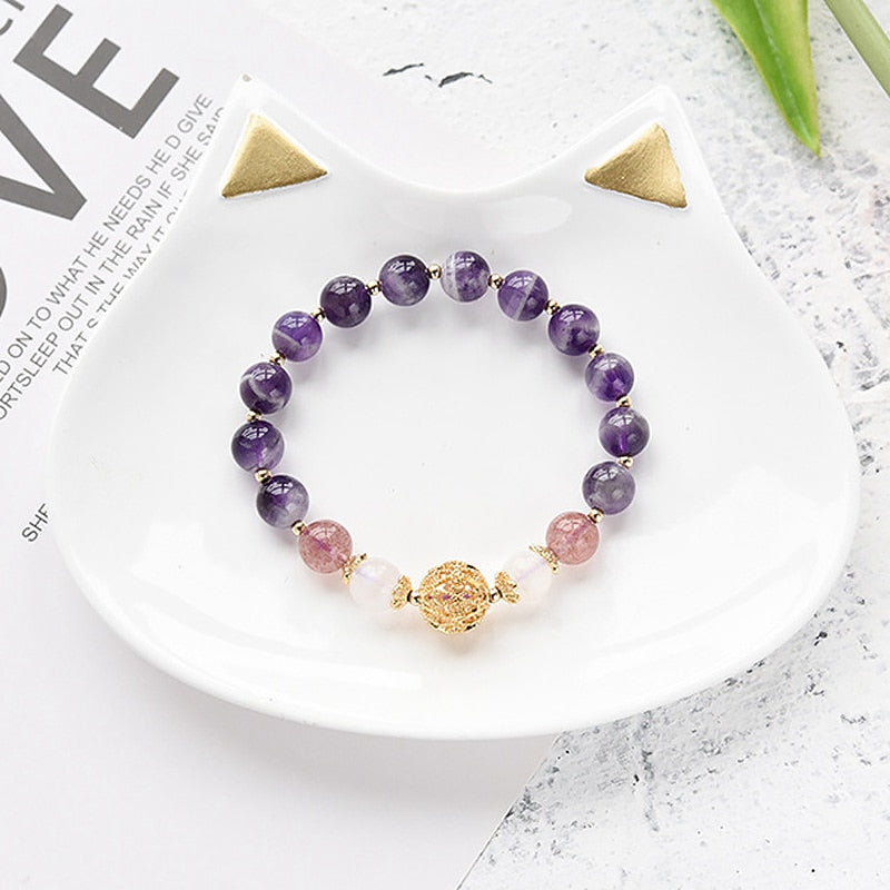 Peaceful State Strawberry Crystal Bracelet