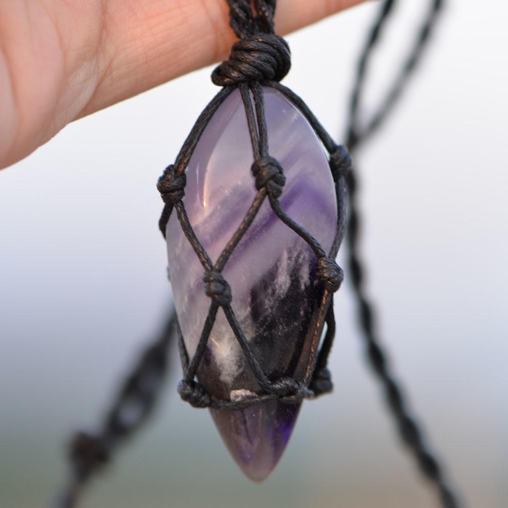 Amethyst Macrame Necklace – Project Yourself