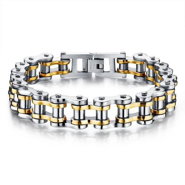 gold and silver bracelet