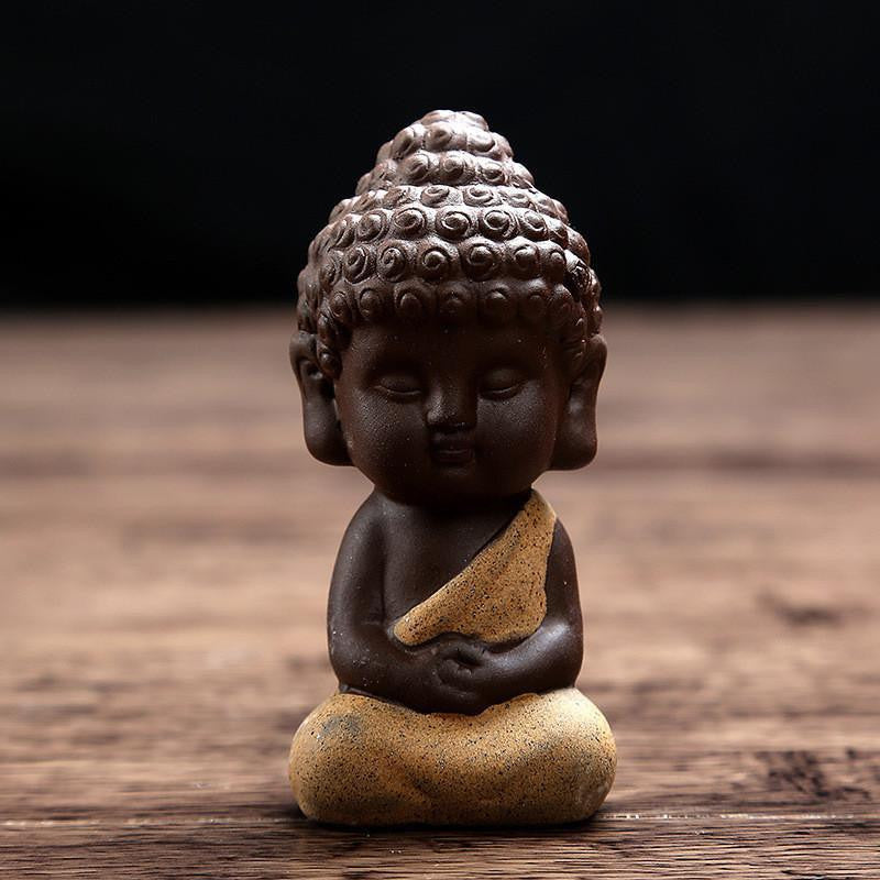 historisch speel piano injecteren Handpainted Ceramic Little Buddha Figurine – Project Yourself
