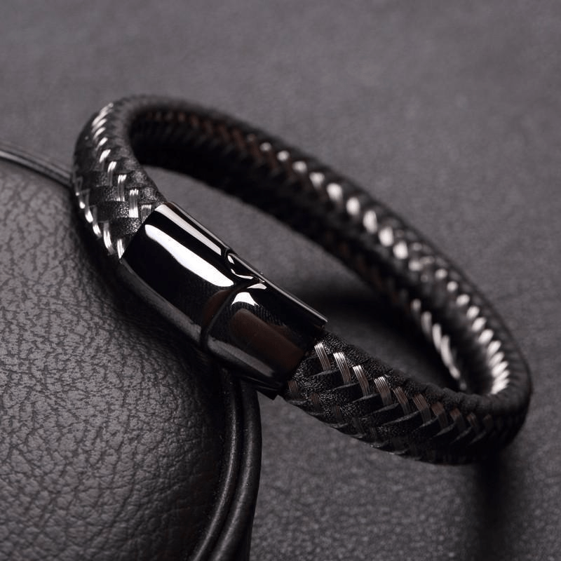 Limited Edition Stainless Steel Wire Cable Leather Bracelet - Project ...