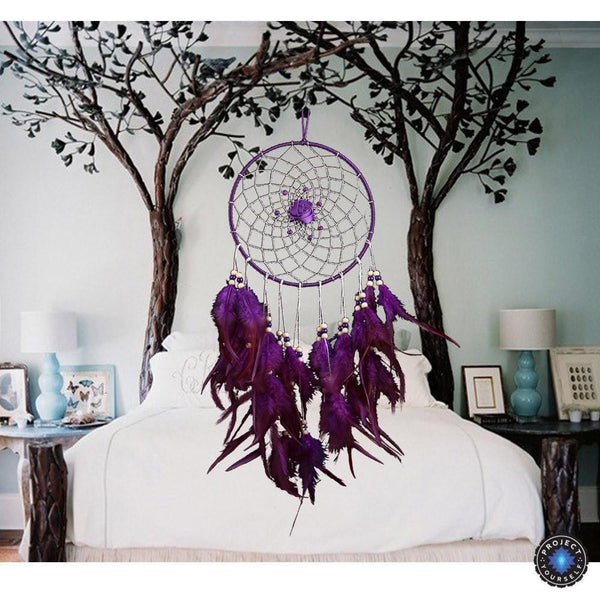 Download Lovely Purple Rose Dream Catcher - Project Yourself