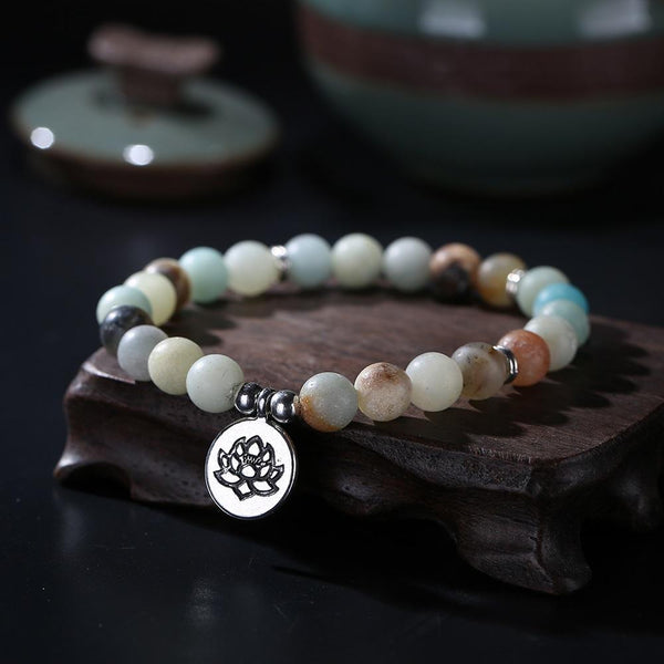 Quiet Strength Amazonite Mala And Bracelet Set Project Yourself