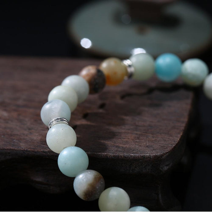 Quiet Strength Amazonite Mala And Bracelet Set Project Yourself