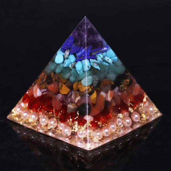 7 Chakra Healing Orgonite Pyramid - Project Yourself