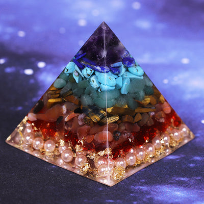 7 Chakra Healing Orgonite Pyramid – Project Yourself