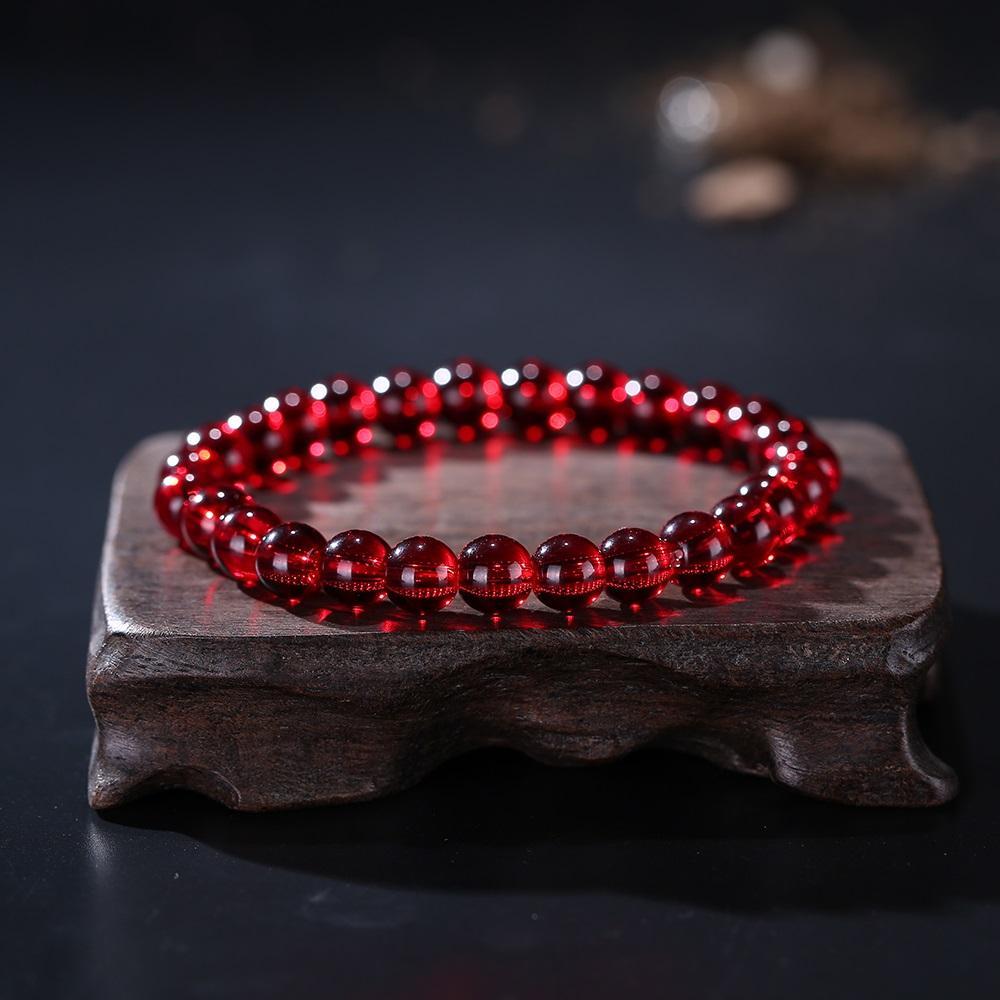 Natural Clear Garnet Beads Bracelet - Project Yourself