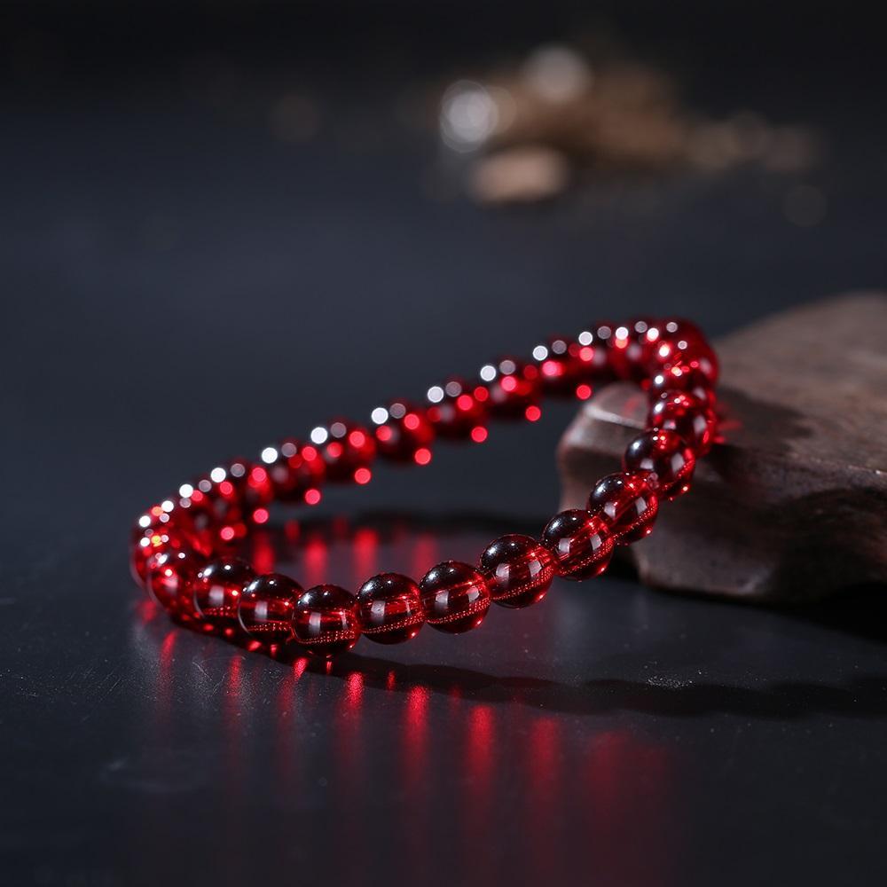 Natural Clear Garnet Beads Bracelet - Project Yourself