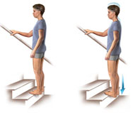 heel pain exercise - achilles tendon stretch