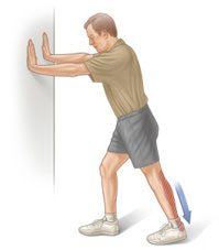 heel pain exercise-calf stretch