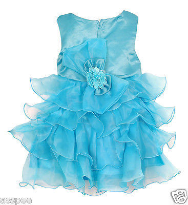 sky blue frock designs