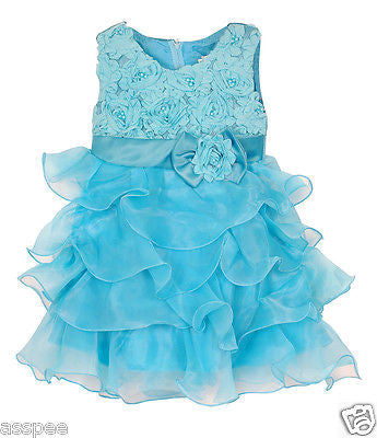 sky blue baby frock