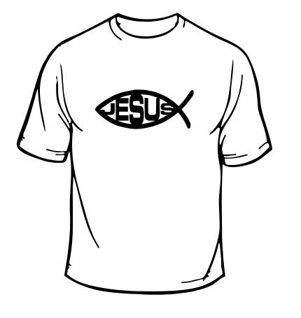 Jesus Fish Men's Christian T-shirt 