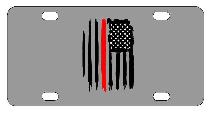 Thin Red Line- Fire Department License Plate – Custom Creations