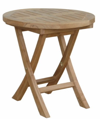 TBF-5080R Anderson Teak - Montage 20" Round Side Folding Table