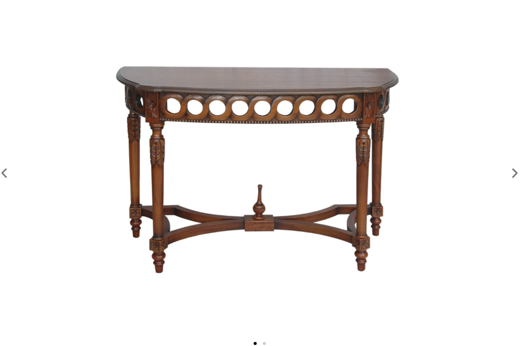 HT-101  Neoclassical Demilune Console Table