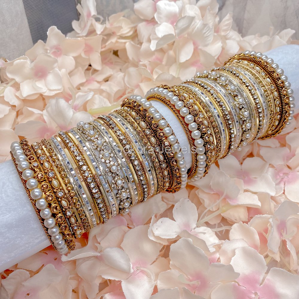 Sabina Bridal set - Golden – SOKORA JEWELS