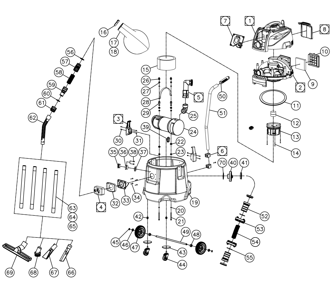 Matala Power Cyclone Replacement Parts Diagram