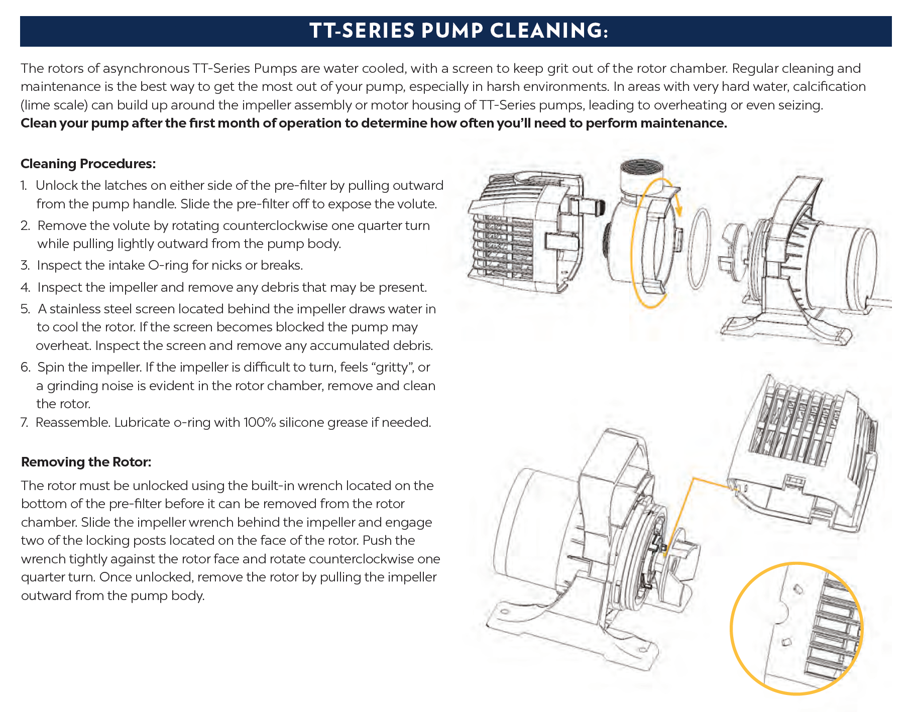 Atlantic Water Gardens TT SERIES CLEANING instructions