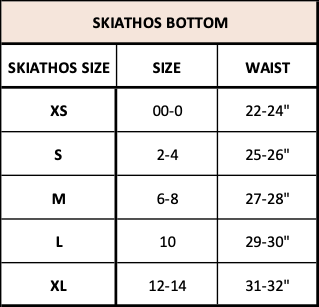 SKIATHOS BOTTOM SIZE CHART – ELYSIIAN