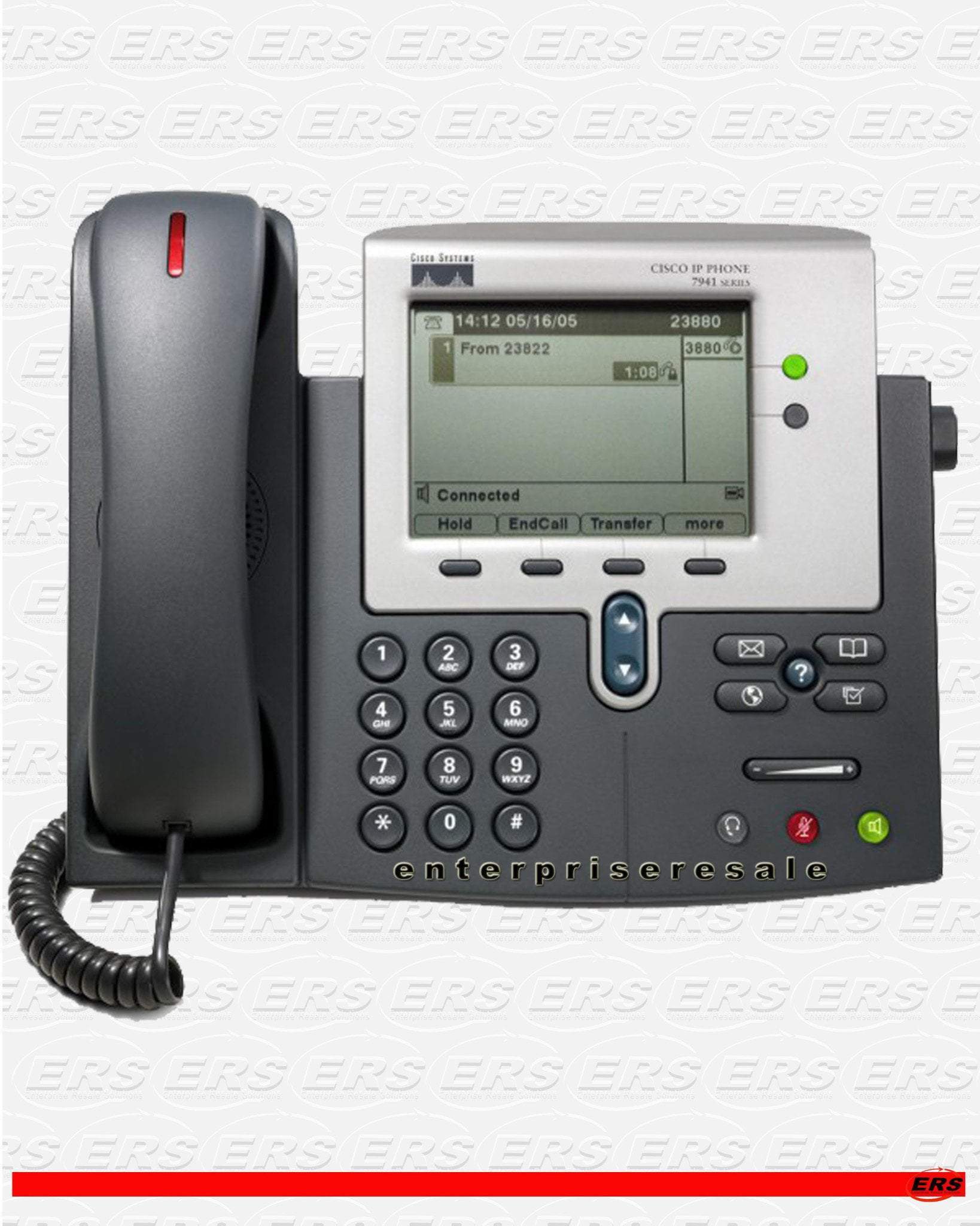 Cisco Unified IP Phone 7942G - VoIP-Telefon - SCCP, SIP - Silber, Dunkelgrau